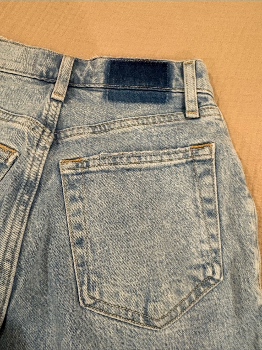 Abercrombie Fitch 90s Straight Ultra High Rise Crossover Waist sz 24/0 Xs Denim - Picture 7 of 7